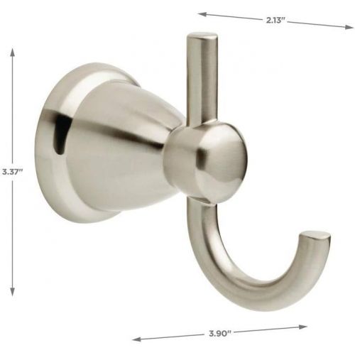  Franklin Brass Kinla 3-Piece Bath Hardware Towel Bar Accessory Set, Satin Nickel and Triple Towel Rack with Hooks and Kinla Robe Hook and Flat Top Round Knob