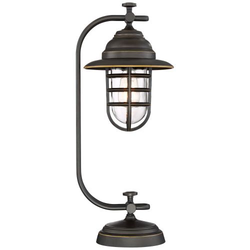  Franklin Iron Works Knox Oil-Rubbed Bronze Lantern Desk Lamp