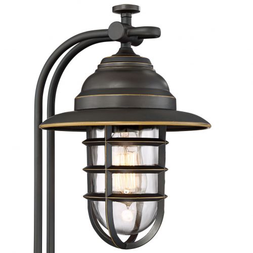  Franklin Iron Works Knox Oil-Rubbed Bronze Lantern Desk Lamp