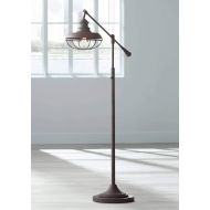Franklin Park II Industrial Floor Lamp Boom Style Earthy Rust Metal Cage for Living Room Reading Bedroom Office - Franklin Iron Works