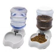 Franklin Pet Supply Automatic Water and Food Feeder Fresh - Food Dispenser- 2 Pack