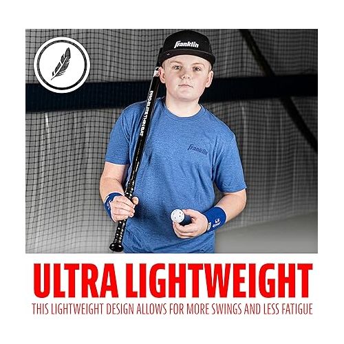  Franklin Sports MLB Baseball Training Bat + Balls - Thin Stick Training Bat for Hitting Practice - Skinny Mini Bat + Ball Set for Contact Batting - 30