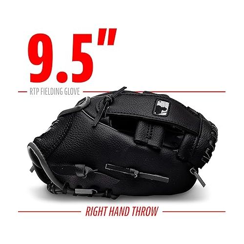  Franklin Sports Kids Baseball Gloves - RTP Youth Teeball Glove + Ball Set - Boys + Girls Teeball Mitt Set - Kids + Toddlers - 9.5