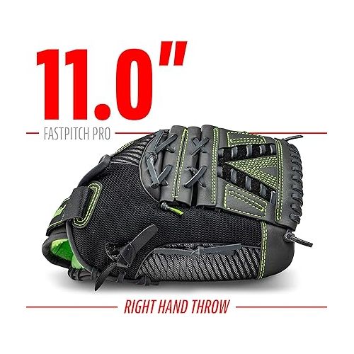  Franklin Sports Fastpitch Pro Series Softball Gloves - Right or Left Hand Throw - Adult and Youth Sizes - 11in, 11.5in, 12in, 12.5in and 13in Size Mitts