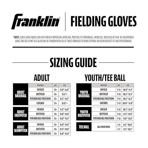  Franklin Sports Baseball Fielding Glove - Men's Adult and Youth Baseball Glove - CTZ5000 Cowhide Infield and Outfield Baseball Gloves