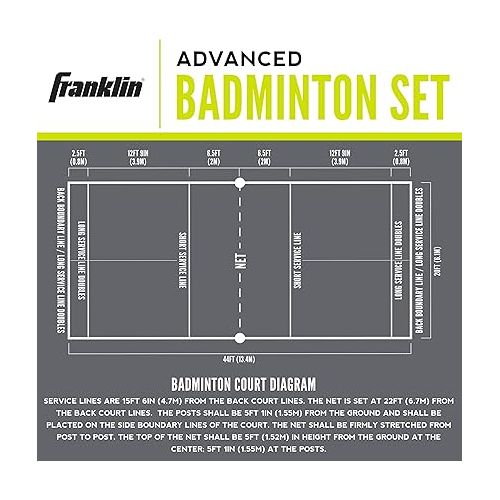  Franklin Sports Volleyball and Badminton Set