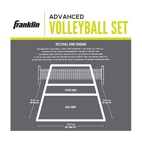  Franklin Sports Volleyball and Badminton Set