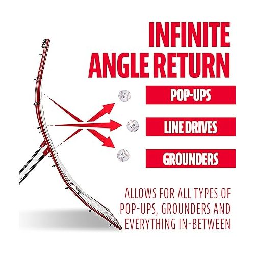  Franklin Sports Baseball Rebounders + Pitchback Nest - Pitch Return Trainer + Rebound Net with Attachable Pitching Target- All Angle Fielding Rebound Net for Grounders + Pop Flies