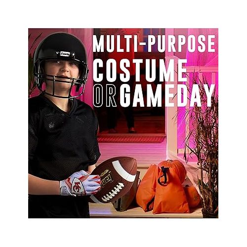  Franklin Sports Youth NFL Football Receiver Gloves - Kids Football Gloves Pair - NFL Team Logos and Silicone Palm - All Youth Sizes - Great Game Gear + Football Costume Accessory