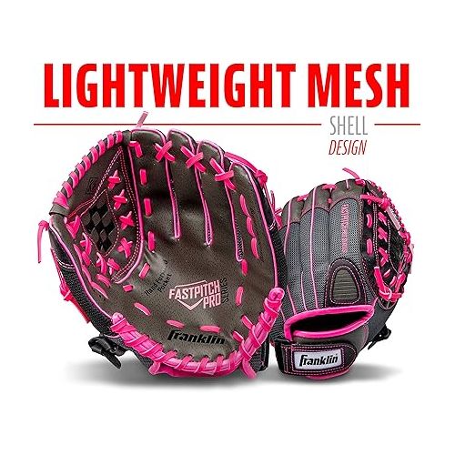  Franklin Sports Girls Softball Glove - Women's Windmill Fastpitch + Slowpitch Softball Glove