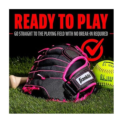  Franklin Sports Girls Softball Glove - Women's Windmill Fastpitch + Slowpitch Softball Glove