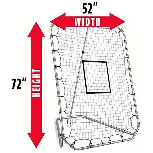  Franklin Sports Baseball Rebounder Net - Baseball Pitchback Net + Throwing Trainer - All Angle Bounce Back Net - Multi-Position Fielding + Throwing Aid