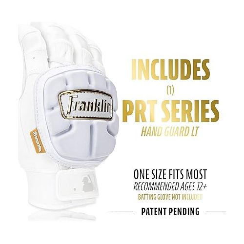  Franklin Sports Baseball Hand Guard - PRT LT Series Adult Hand Protector for Batting - Protective Hand Shield for Right + Left Hand Hitters - Adjustable One-Size - Adult