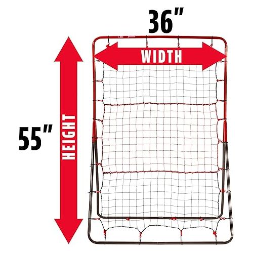  Franklin Sports Baseball Rebounder Net - 3-Way Baseball + Softball Pitchback Net + Fielding Trainer - Bounce Back Net for Fielding + Throwing Practice