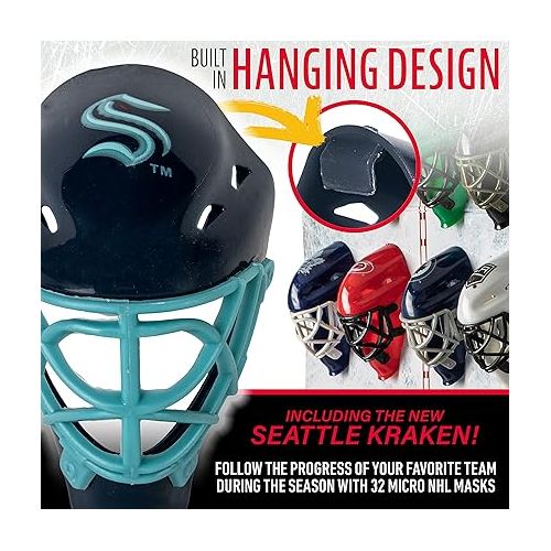  Franklin Sports NHL Goalie Mask Tracker - Micro Mask Tracking - all 32 teams available - Seattle Kraken