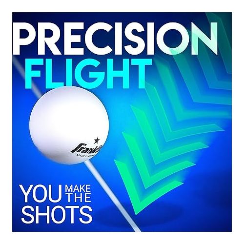  Franklin Sports Ping Pong Balls - Official Size + Weight White 40mm Table Tennis Balls - One Star Professional Ping Pong Balls - Durable High Performance Ping Pong Balls - White - 18 Pack