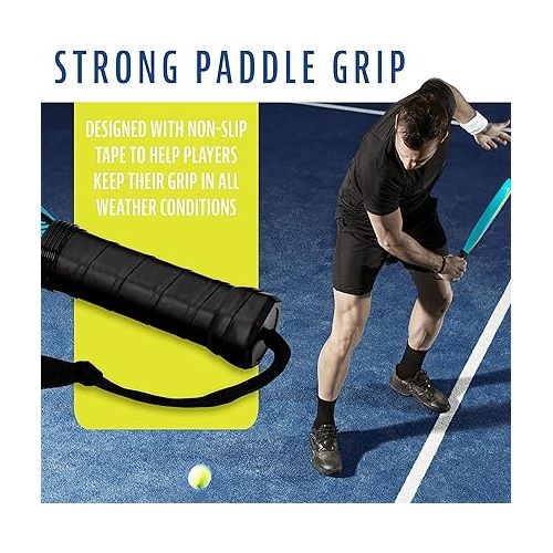  Franklin Sports Padel Racket - Endeavor Paddle Tennis Racket - Fiberglass Padel Paddle with Foam Core - 365g Padel Racket - Premium Performance Paddle