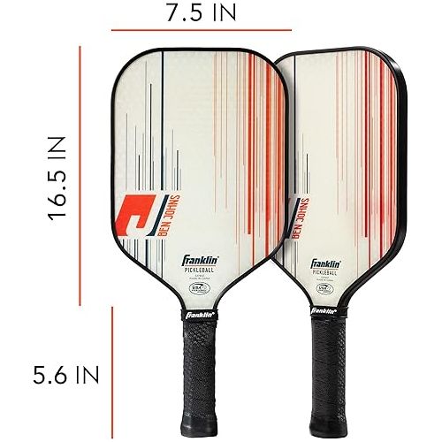  Franklin Sports Pro Pickleball Paddle - USAP Approved Paddle with MaxGrit Technology - Elongated Handle for Maximum Control