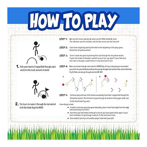  Franklin Kick Croquet Game Set - Perfect for Kids and Adults - Combines Soccer and Croquet - Great for Outdoor Play