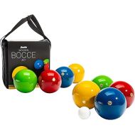 Franklin Sports Bocce Ball Set ? 8 Wooden Bocce Balls and 1 Pallino ? Beach, Backyard Lawn or Outdoor Party Game - Made in Italy