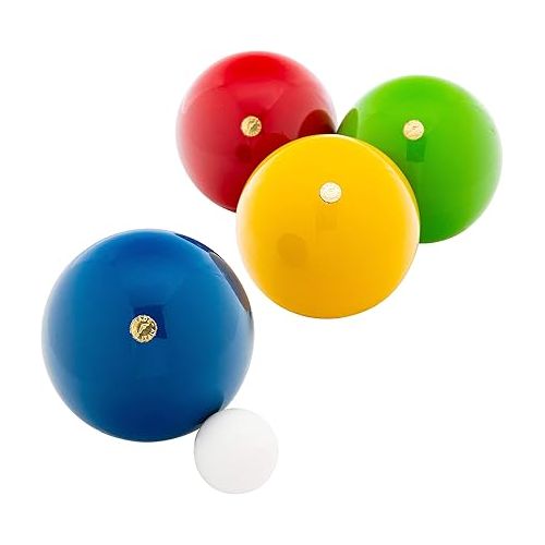  Franklin Sports Bocce Ball Set ? 8 Wooden Bocce Balls and 1 Pallino ? Beach, Backyard Lawn or Outdoor Party Game - Made in Italy