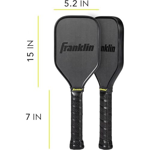  Franklin Sports Sweet Spot Training Pickleball Paddle - Pickleball Trainer Practice Paddle with Extra Long Handle - Sweet Spot Shot Mini Paddle Head Paddle for Shot + Swing Training - 16mm Core