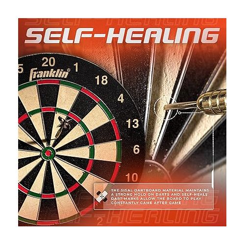  Franklin Sports Professional Dartboard - Regulation Size Dartboard - 18