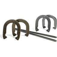 Franklin Sports Horseshoe Set - Steel Horseshoes and Stakes - Official Size and Weight - Perfect for Yard and Beach - Recreational