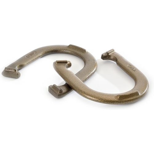  Franklin Sports Horseshoe Set - Steel Horseshoes and Stakes - Official Size and Weight - Perfect for Yard and Beach - Recreational