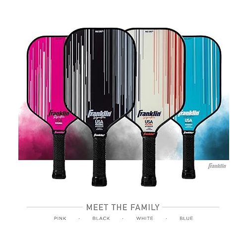  Franklin Sports Pro Pickleball Paddles - Signature Series Pro Pickleball Paddle with MaxGrit Surface - USA Pickleball (USAPA) Approved Tournament Pickleball Paddles - 13mm + 16mm Polypropylene Cores