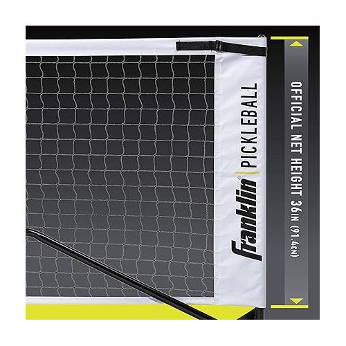  Franklin Sports Pickleball Nets - Portable Outdoor Pickleball Net Systems - Official Regulation Size 22' Foot Pickleball Net with Travel Bag - Portable Pickleball Court Nets for Official Size Court