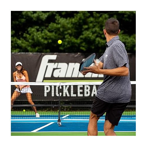  Franklin Sports Pickleball Nets - Portable Outdoor Pickleball Net Systems - Official Regulation Size 22' Foot Pickleball Net with Travel Bag - Portable Pickleball Court Nets for Official Size Court