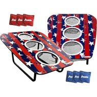 Franklin Sports Bean Bag Toss Yard Game - 3 Hole Cornhole Board Set - with 6 Bean Bags