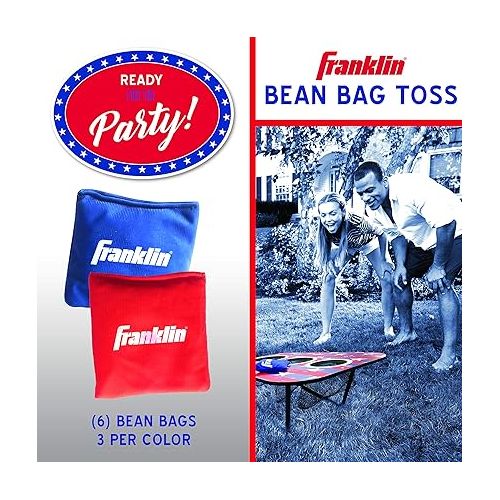  Franklin Sports Bean Bag Toss Yard Game - 3 Hole Cornhole Board Set - with 6 Bean Bags