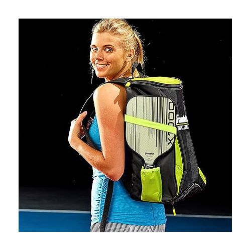  Franklin Sports Pickleball Bags - Premium Pickleball Backpack for Men + Women - Pickleball Bag for Accessories + Gear - Pickleball Sport Equipment Bag - Black