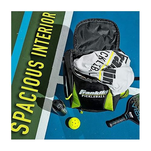  Franklin Sports Pickleball Bags - Premium Pickleball Backpack for Men + Women - Pickleball Bag for Accessories + Gear - Pickleball Sport Equipment Bag - Black