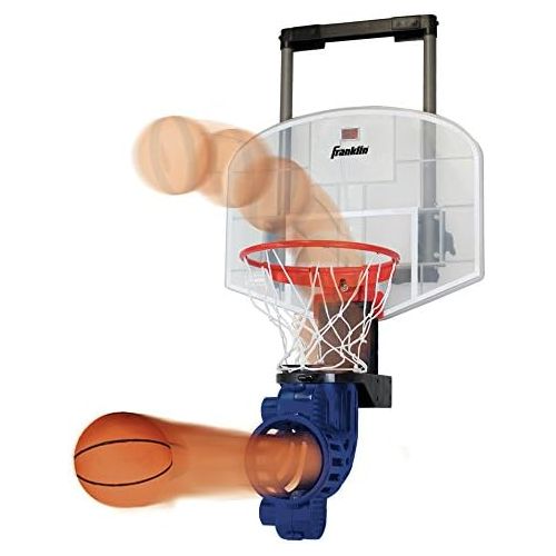  [아마존베스트]Franklin Sports Mini Basketball Hoop with Rebounder and Ball - Over The Door Basketball Hoop With Automatic Ball Rebounder - Indoor Basketball Game For Kids - Includes Foam Basketb