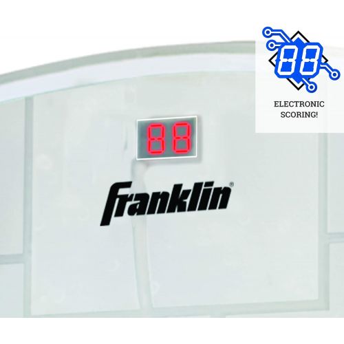  [아마존베스트]Franklin Sports Mini Basketball Hoop with Rebounder and Ball - Over The Door Basketball Hoop With Automatic Ball Rebounder - Indoor Basketball Game For Kids - Includes Foam Basketb