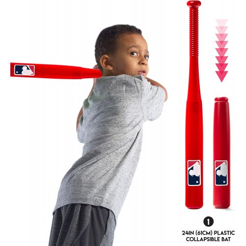  [아마존베스트]Franklin Sports Kids Baseball Tee - Tee Ball & Pop-a-Pitch Combo - MLB - 2-in-1 Super Star Batter Training Aid