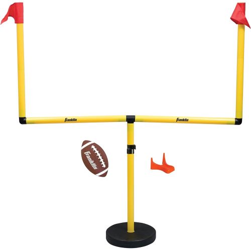  [아마존베스트]Franklin Sports Youth Football Goal-Post Set  Kids’ Football Goal Post with Mini Football  Fun Football Goal for All Ages  Easy Assembly  Adjustable Height  Weighted Base