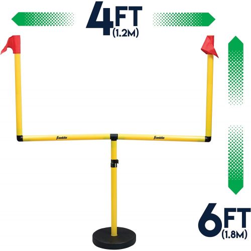  [아마존베스트]Franklin Sports Youth Football Goal-Post Set  Kids’ Football Goal Post with Mini Football  Fun Football Goal for All Ages  Easy Assembly  Adjustable Height  Weighted Base