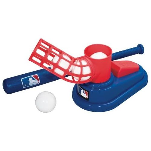  [아마존베스트]Franklin Sports MLB Baseball Pop A Pitch - Includes 25 Inch Collapsible Plastic Bat and 3 Plastic Baseballs