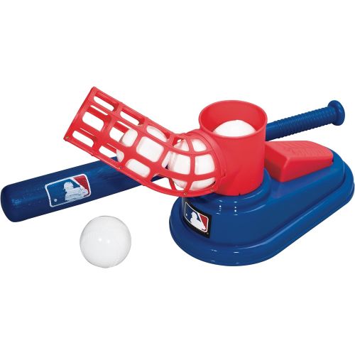  [아마존베스트]Franklin Sports MLB Baseball Pop A Pitch - Includes 25 Inch Collapsible Plastic Bat and 3 Plastic Baseballs