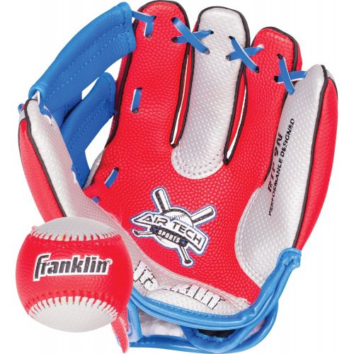  [아마존베스트]Franklin Sports Air Tech Soft Foam Baseball Glove and Ball Set - 9 Inch - Right Hand Throw