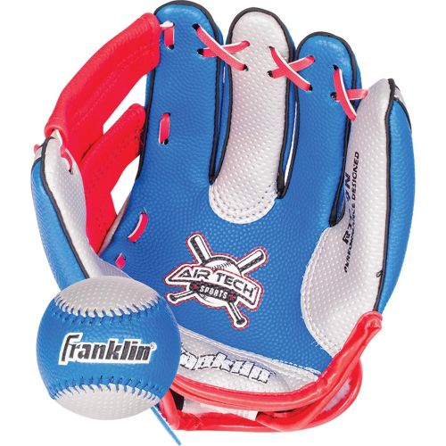  [아마존베스트]Franklin Sports Air Tech Soft Foam Baseball Glove and Ball Set - 9 Inch - Right Hand Throw