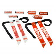 Franklin Sports Cleveland Browns NFL Flag Football Sets - NFL Team Flag Football Belts and Flags - Flag Football Equipment for Kids and Adults