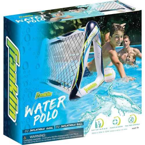  Franklin Sports Floating Water Polo - Inflatable Floating Water Polo Target - Huge 57 x 33 Goal with Ball