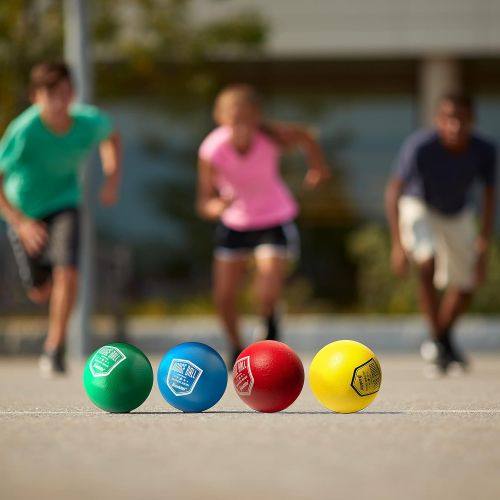  Franklin Sports Dodgeball Ball Set  Superskin-Coated Foam Balls for Playground Games  Small Dodgeballs for Gymnasium Games  Easy-Grip Foam Balls  Won’t Shred or Tear for Hours