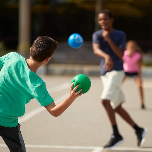  Franklin Sports Dodgeball Ball Set  Superskin-Coated Foam Balls for Playground Games  Small Dodgeballs for Gymnasium Games  Easy-Grip Foam Balls  Won’t Shred or Tear for Hours