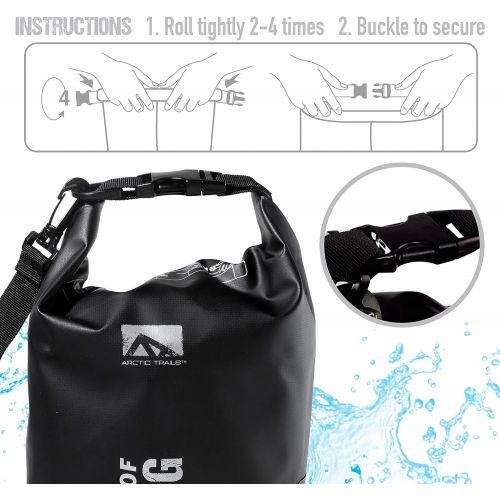  Franklin Sports Arctic Trails Waterproof Dry Bag - Kayak - Camping - Hiking - Boating - Beach - Fishing - Floating - Sea - Ocean 2L/5L/10L/20L/30L - Heavy Duty - Light Weight